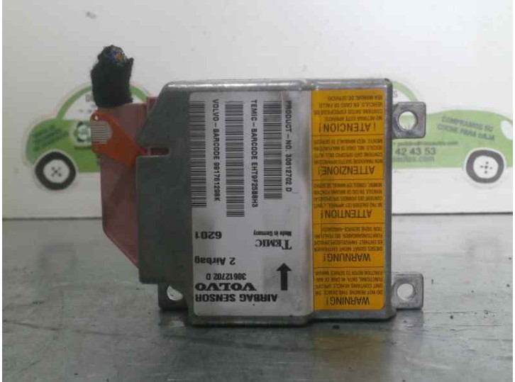Replacement airbag control unit for Volvo S40 sedan 1.8i OEM IAM reference 30612702D 