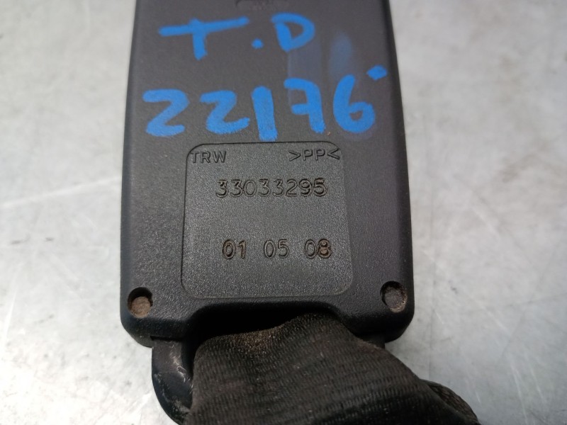 Recambio de enganche cinturon para peugeot partner monospace (5_, g_) 1.6 hdi 75 referencia OEM IAM 33033295  