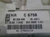 Recambio de mando calefaccion / aire acondicionado para opel meriva 1.7 16v cdti referencia OEM IAM 93329465 C6758 BEHR