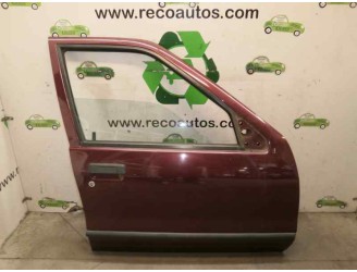 Recambio de puerta delantera derecha para renault 19 1.8 f3p referencia OEM IAM 7751467506 ROJO GRANATE 4 PUERTAS