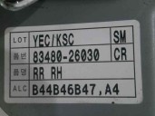 Replacement rear right window regulator for Hyundai Santa Fe (SM) 2.0 CRDi CAT OEM IAM reference 8348026030 2 PINS 5 DOORS.