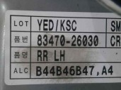 Replacement rear left window regulator for Hyundai Santa Fe (SM) 2.0 CRDi CAT OEM IAM reference 8347026030 2 PINS 5 DOORS