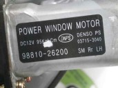 Replacement rear left window regulator for Hyundai Santa Fe (SM) 2.0 CRDi CAT OEM IAM reference 8347026030 2 PINS 5 DOORS