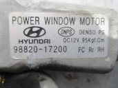 Replacement rear right window regulator for Hyundai Matrix (FC) 1.8 CAT OEM IAM reference 9882017200 2 PINS 5 DOORS