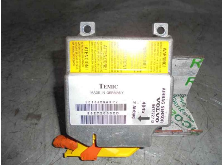 Recambio de centralita airbag para volvo v70 familiar 2.0 cat referencia OEM IAM 9472727D E6T8J29AKP7 TEMIC