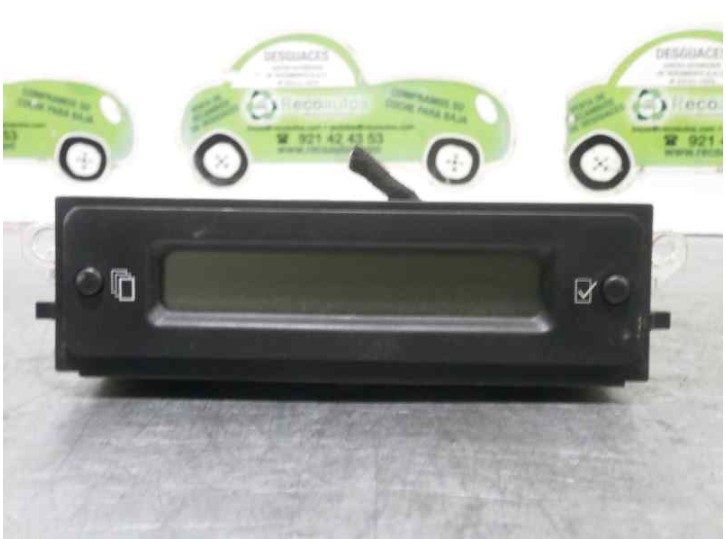 Replacement multifunction display for Citroën Xsara Berlina 1.6i 16V SX OEM IAM reference 9647409677 216709375 SAGEM