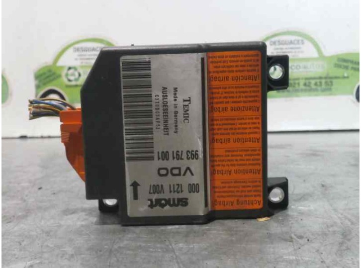 Recambio de centralita airbag para smart micro compact car 0.6 referencia OEM IAM 0001211V007 993791001 TEMIC