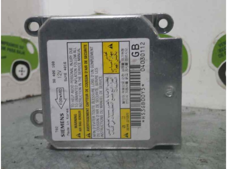 Recambio de centralita airbag para daewoo kalos 1.2 cat referencia OEM IAM 96406168 5WY64016 SIEMENS