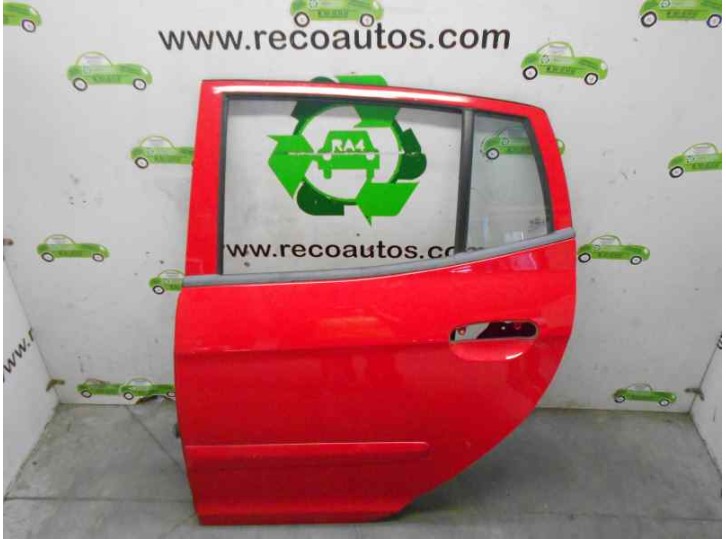 Recambio de puerta trasera izquierda para kia picanto 1.1 cat referencia OEM IAM 7700307010 ROJO 5 PUERTAS