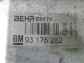 Recambio de intercooler para opel zafira a 2.0 dti referencia OEM IAM 93175282 B9179 BEHR