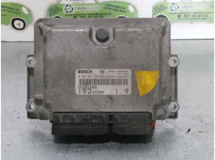 Replacement engine control unit (ECU) for Fiat Stilo (192) 1.9 JTD cat OEM IAM reference 55191209 0281011553 BOSCH