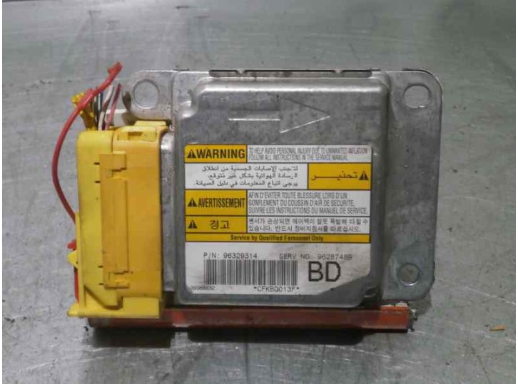 Recambio de centralita airbag para daewoo nubira wagon 2.0 cat referencia OEM IAM 96329314  