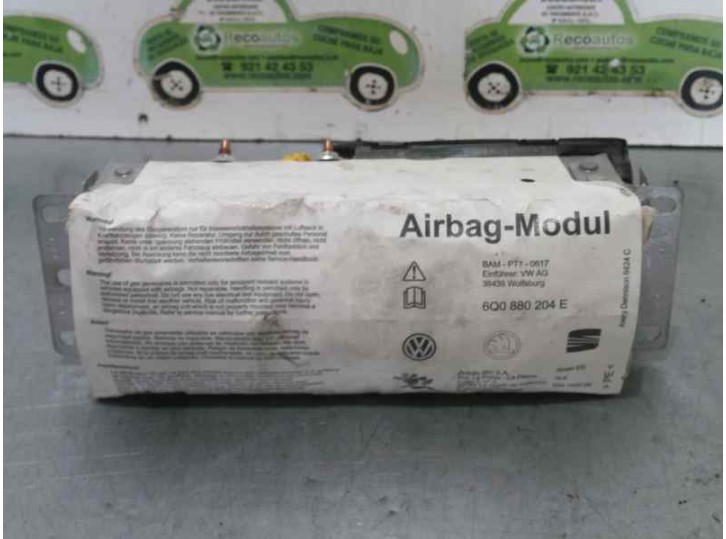 Recambio de airbag delantero derecho para seat cordoba berlina (6l2) signo/a referencia OEM IAM 6Q0880204E 00217B7LCQEF 