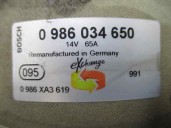 Recambio de alternador para opel ascona b 2.0 referencia OEM IAM 0986034650 0986XA3619 BOSCH