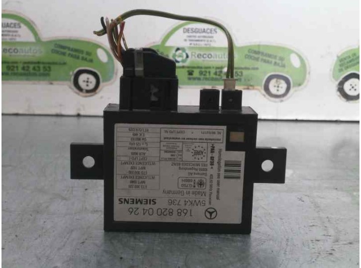 Recambio de centralita inmovilizador para mercedes-benz clase a (w168) 170 cdi (168.008) referencia OEM IAM 1688200426 5WK4736 S