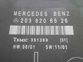 Recambio de centralita cierre para mercedes-benz clase c (w203) berlina 240 (203.061) referencia OEM IAM 2038206526 351369 TEMIC