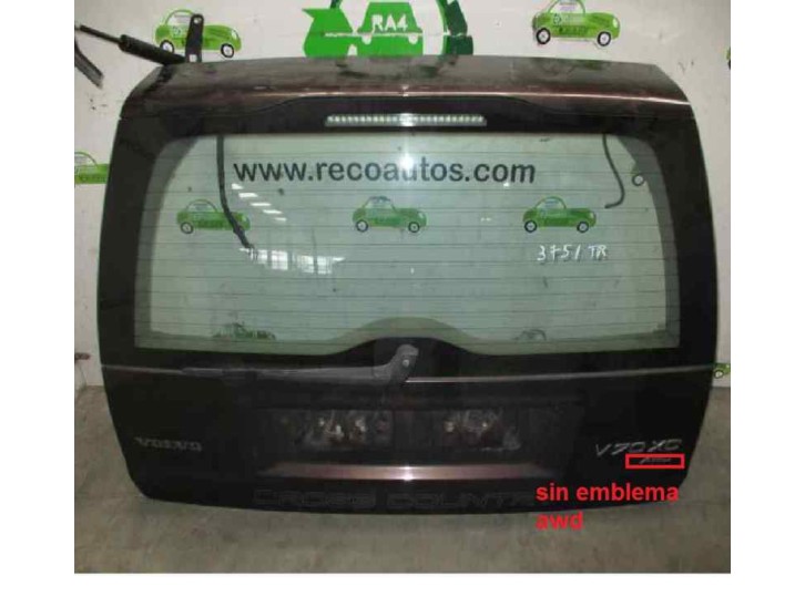 Replacement rear tailgate for Volvo XC70 2.4 20v turbo cat OEM IAM reference 39969069 BROWN 5 DOORS