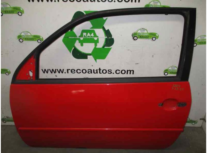 Recambio de puerta delantera izquierda para volkswagen lupo (6x1/6e1) 1.4 16v referencia OEM IAM 6X3831051AJ ROJO 3P