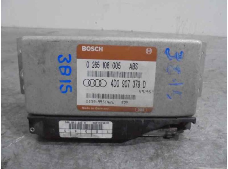 Recambio de centralita abs para audi a4 berlina (b5) 1.9 tdi referencia OEM IAM 4D0907379D 0265108005 BOSCH