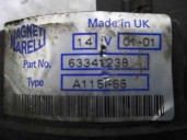 Recambio de alternador para mg serie 400 (rt) 1.4 16v cat referencia OEM IAM 63341238 A115I MAGNETI MARELLI