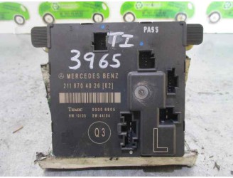 Recambio de centralita cierre para mercedes-benz clase e (w211) berlina 3.0 cdi cat referencia OEM IAM 2118704026 00006805 TEMIC