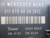 Recambio de centralita cierre para mercedes-benz clase e (w211) berlina 3.0 cdi cat referencia OEM IAM 2118704026 00006805 TEMIC
