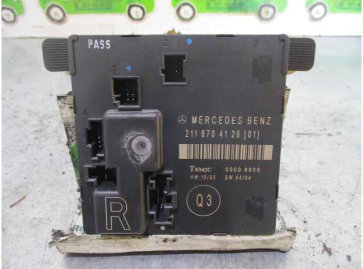 Recambio de centralita cierre para mercedes-benz clase e (w211) berlina 3.0 cdi cat referencia OEM IAM 2118704126 00006806 TEMIC