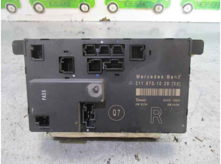 Recambio de centralita cierre para mercedes-benz clase e (w211) berlina 3.0 cdi cat referencia OEM IAM 2118701026 00401605 TEMIC