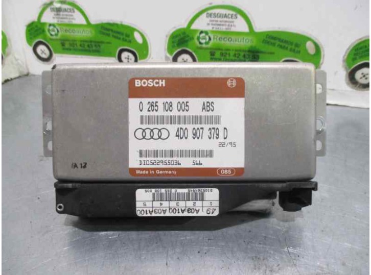 Recambio de centralita abs para audi a4 berlina (b5) 1.8 referencia OEM IAM 4D0907379D 0265108005 BOSCH