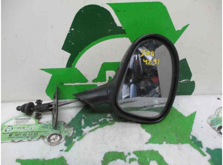 Recambio de retrovisor izquierdo para daewoo matiz 0.8 cat referencia OEM IAM NEGRO MANUAL