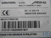 Recambio de sistema audio / radio cd para smart micro compact car 0.6 referencia OEM IAM  GR1511Y0005183 GRUNDING