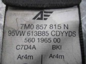 Recambio de cinturon seguridad trasero derecho para volkswagen sharan (7m6/7m9) 1.9 tdi referencia OEM IAM 7M0857815N 5 PUERTAS