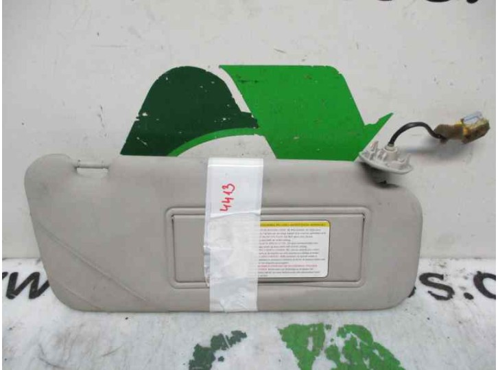 Replacement right sun visor for Citroën C5 sedan 1.6 16V HDI FAP OEM IAM reference 