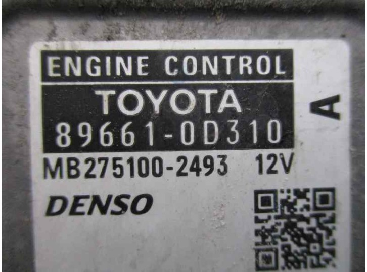 Recambio de centralita motor uce para toyota yaris (_p9_) 1.3 vvt-i (scp90_) referencia OEM IAM 896610D310 MB2751002493 DENSO