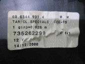 Recambio de cuadro instrumentos para fiat seicento (187) 1.1 referencia OEM IAM 735262299 6063449914 