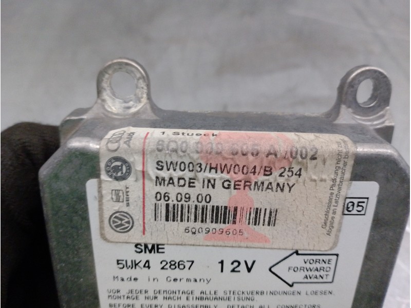 Recambio de centralita airbag para seat ibiza (6k1) 1.4 referencia OEM IAM 6Q0909605A 5WK42867 SME