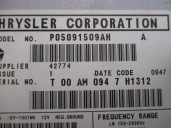 Recambio de sistema audio / radio cd para jeep compass 2.0 crd cat referencia OEM IAM 05091509AH  