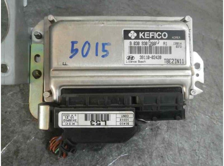 Replacement engine ECU for Hyundai Getz (TB) 1.1 12V CAT OEM IAM reference 3911002420 9030930266F KEFICO