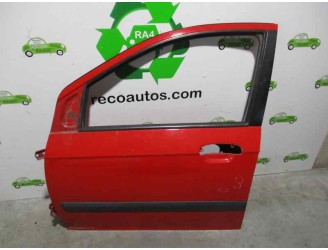 Replacement left front door for Hyundai Getz (TB) 1.1 12V CAT OEM IAM reference 760031C020 RED 5D