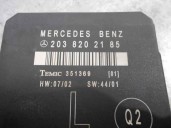 Recambio de centralita cierre para mercedes-benz clase c (w203) berlina 2.2 cdi cat referencia OEM IAM 2038202185 351369 TEMIC