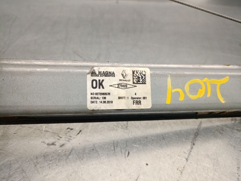 Recambio de elevalunas trasero derecho para dacia logan mcv ii tce 90 (k8m1) referencia OEM IAM 827206057R 827206057R 