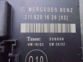 Recambio de centralita cierre para mercedes-benz clase e (w211) berlina 2.6 cat referencia OEM IAM 2118201626 356806 TEMIC