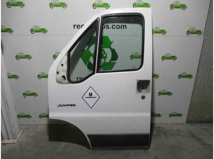 Replacement front left door for Citroën Jumper closed box (2) 2.0 HDi CAT OEM IAM reference 9002AH WHITE 5D
