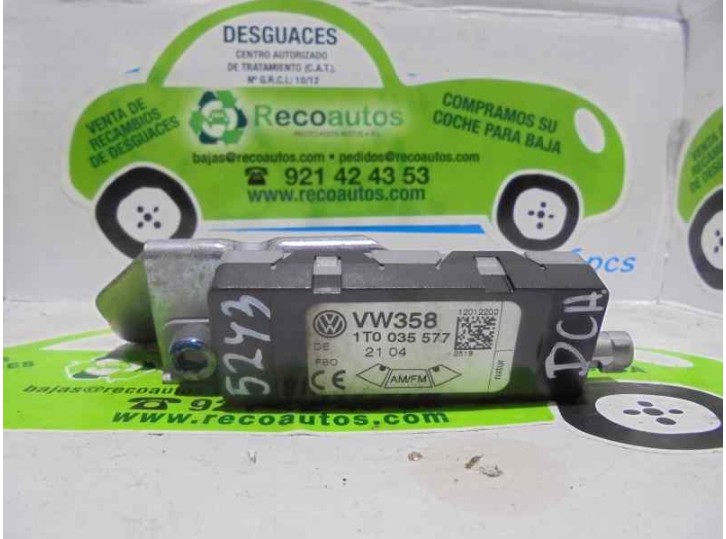 Recambio de antena para volkswagen touran (1t1) 1.9 tdi referencia OEM IAM 1T0035577 12012200 