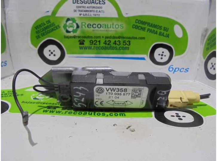 Replacement antenna for Volkswagen Touran (1T1) 1.9 TDI OEM IAM reference 1T0035577 12012200 
