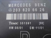 Recambio de centralita cierre para mercedes-benz clase c (w203) berlina 2.7 cdi 20v cat referencia OEM IAM 2038206626 351391 TEM
