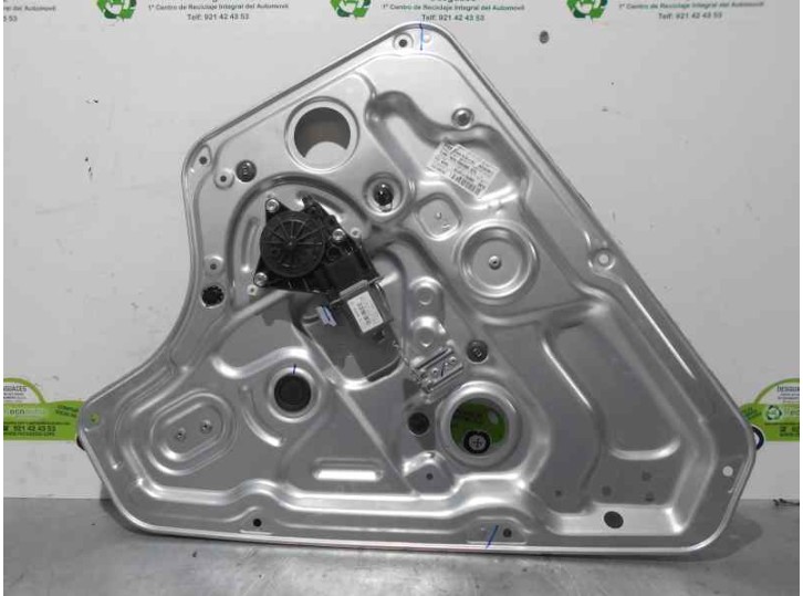 Replacement rear right window regulator for Hyundai ix20 1.6 CRDi CAT OEM IAM reference 834021P010 2 PINS 5 DOORS.