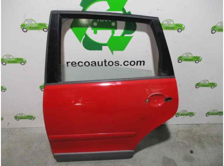 Recambio de puerta trasera izquierda para volkswagen polo (9n1) 1.9 tdi referencia OEM IAM 6Q6833055H ROJA 5 PUERTAS