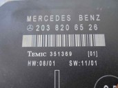Recambio de centralita cierre para mercedes-benz clase c (w203) berlina 2.7 cdi 20v cat referencia OEM IAM 2038206526 351369 TEM