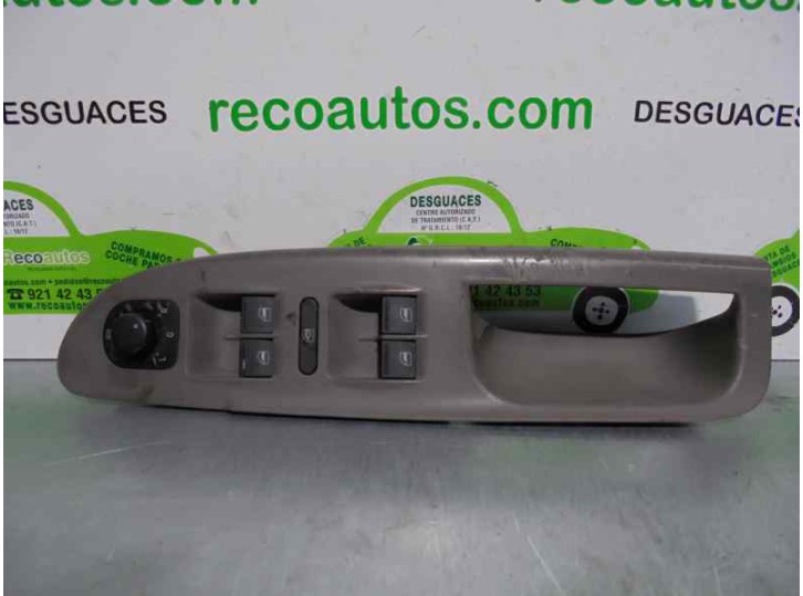 Replacement front left window switch for Volkswagen Passat Berlina (3C2) 2.0 TDI OEM IAM reference 1K4955857 1K495